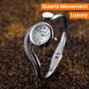 Luxury Ladies' Novelty Bracelet Watch, Round Alloy Case, Quartz Movement, Non, Gift for Her