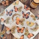 One Pack of 30 Butterfly Floral Hand Account DIY Decoration Stickers