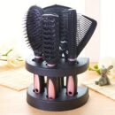 5pcs Unisex Professional Hair Styling Set, Scalp Massage, Detangling Brushes, Airbag Comb, Makeup Mirror, Unscented, for Normal Relaxed Textured Hair