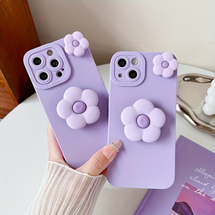 Creative daisy stand phone case - Image 4