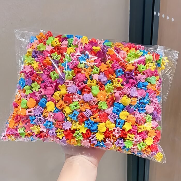 30 colorful small flower hair clips, children's butterfly and star hair clips, cute and sweet hair accessories - Image 2