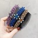 New Flower Hair Comb Hairpin Female Korean Version Temperament Versatile Hair Clip Loose Hair Insert Comb Bangs Comb Hair Fork Hair Headgear