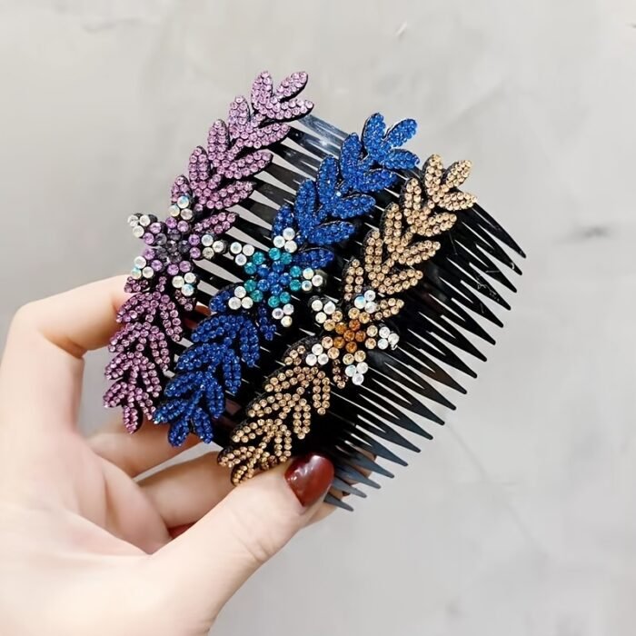 New Flower Hair Comb Hairpin Female Korean Version Temperament Versatile Hair Clip Loose Hair Insert Comb Bangs Comb Hair Fork Hair Headgear - Image 8