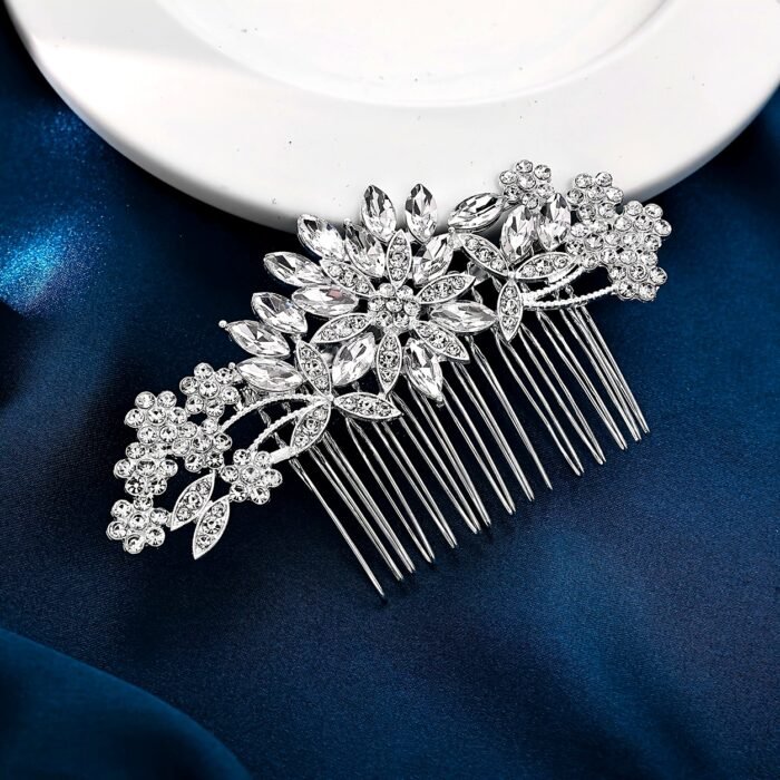 Elegant Exquisite Romantic Glamorous Flower Hair Comb, Women Girls Casual Party Wedding Supplies, Princess Fairy Style Bridal Fresh Hair Accessories, Gift Photo Props - Image 20