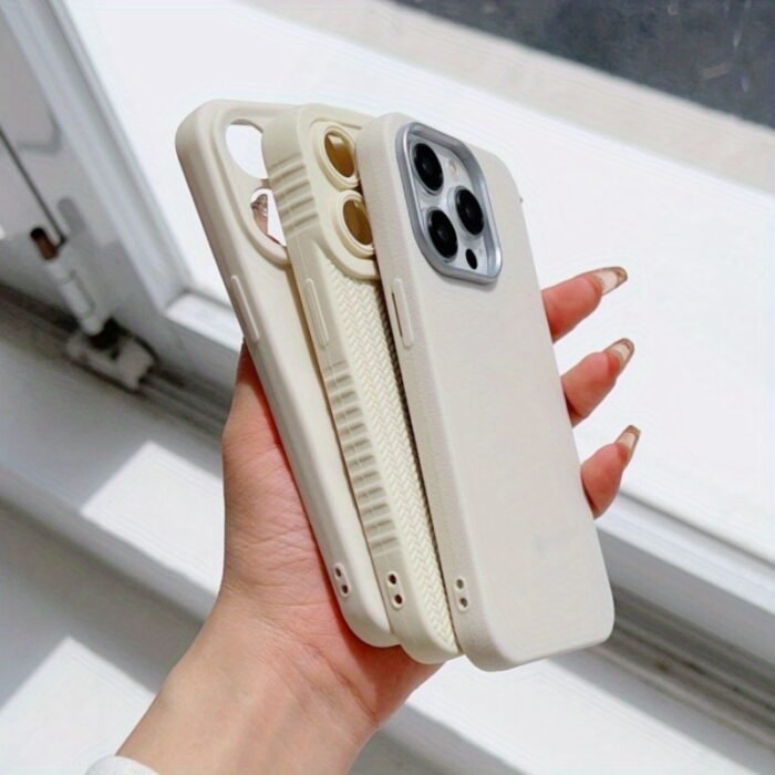 Set of 3 White Minimalist Phone Cases Designed to Prevent Drops, Compatible with Iphone Models 16, 16 Pro Max, 16 Plus, 16 Pro, 15, 14, 13, 12, 11, X, XR, XS Max, 7 Plus, 8 Plus, 7, 8, And SE2. A Stylish And Cute Mobile Phone Case for Women. - Image 8