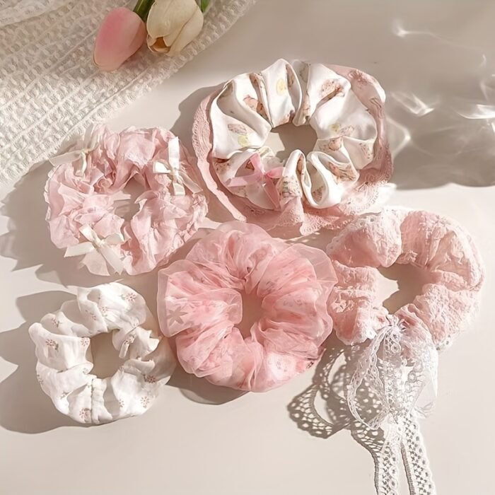 New High-End Elastic Hair Ties for Women Featuring a Stylish Lace Bow, Perfect for Everyday Wear And Festive Occasions, Suitable for Both Women And Girls. - Image 4