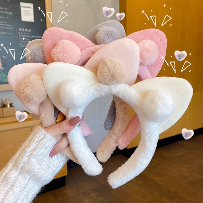 Soft Faux Fur Hair Clip With Rabbit Ear Design, Cute And Sweet Hair Accessory For Women, Perfect For Daily Wear, Party, Or Dance - Image 4