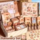 A Capybara-Themed Stationery Gift Set, Featuring Cartoon-Themed Plastic And Wooden School Supplies Including Notebooks, Fountain Pens, Paper Clips, And Accessories, Suitable for Students, Halloween, Christmas, Birthday Gifts, Graduation Gifts
