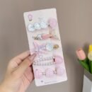 5pcs Ocean Princess Shell Starfish Hair Clip Set for s Summer Bangs Imitation Pearl Hair Accessory Headband