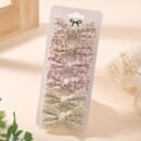 6pcs Bohemian Cream Polka Dot Bow Hair Clips - Soft Polyester, Fashionable and Gentle for Girls, Perfect for Parties, Gatherings, and Casual Attire, Party Hair Accessories|Playful Bow Design|Soft Texture Clips, Cute Hair Accessorie