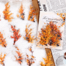 30-Pack Plant Floral Branch PET Decorative Stickers, Mixed Color Self-Adhesive Plastic Craft Embellishments with Crystal Accents, Glossy Finish, Irregular Shapes for Scrapbooking and Journaling