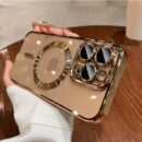 Luxury Plating Transparent Magnetic Wireless Charging Phone Case for Iphone 11/12/13/14/15/16 Pro Max Plus with Lens Protection Shockproof Clear Soft Cover