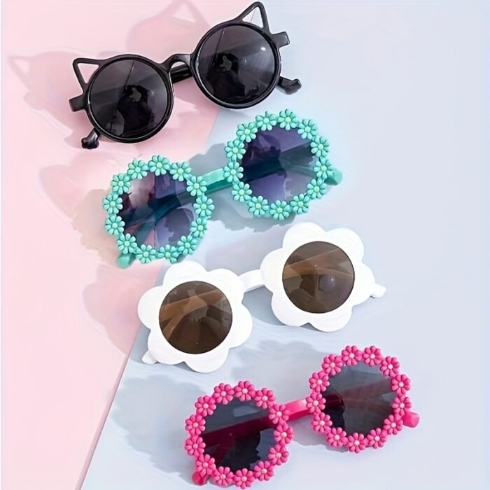 6pcs Cute Square, Bear Ear & Cat Eye Fashion Glasses - Stylish PC Frame & AC Lens, Perfect for Parties, Birthdays, Valentine'S Day, and Easter Gifts, Festive Party Glasses | Playful Design | Decorative Lenses, Without Battery - Image 2