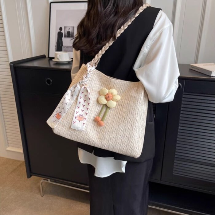 3 Styles Available Women'S Woven Crossbody Bag with Large Capacity, Summer Handbag Shoulder Bag, Beach Tote Bag, Suitable for Outings, Vacation Travel, Shopping - Image 7