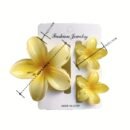 3pcs Floral Hair Clip Set - Cute Plastic Flower Pins with Colorful Egret Designs, Perfect for Half-Up Hairstyles, Stylish Hair Accessories|Vibrant Hair Pins|Durable Plastic