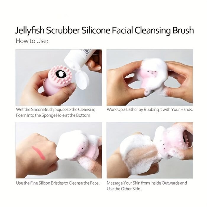 1pc Octopus-Shaped Bubble Maker, Silicone Facial Cleansing Brush, Deep Cleanse Face, Makeup Removal Tool, Portable Multi-functional Beauty Gadget For Gentle Deep Cleansing Massage - Image 2