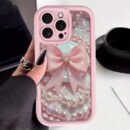 [Pink TPU Case] Apple iPhone Case, Colorful TPU Anti-fall Full Coverage Precision Protective Case | Gaozhu Pink Golden Butterfly | for iPhone6/7/8/X/Xs/Xr/Xs Max/11/12/13/14/15/16Pro Max