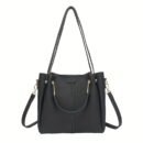 Women's Elegant Bucket Shoulder Bag with Detachable Strap - Lightweight Spacious Handbag for Daily Commute, Business & Vacations, Zipper Closure, Khaki/Beige/Pink/Black, Perfect Gift for Mother’s Day, Christmas, Valentine’s, Crossbody Purse, Vacation Handbag, Smooth Texture Purse