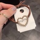 Korean Dongdaemun-Inspired Women'S Hair Ties with Pearl and Golden Accents - Cute, Minimalist Love Heart Design, Perfect for Long Hair, Stylish Hair Accessories|Minimalist Hair Ties|Pearl Hair Ties
