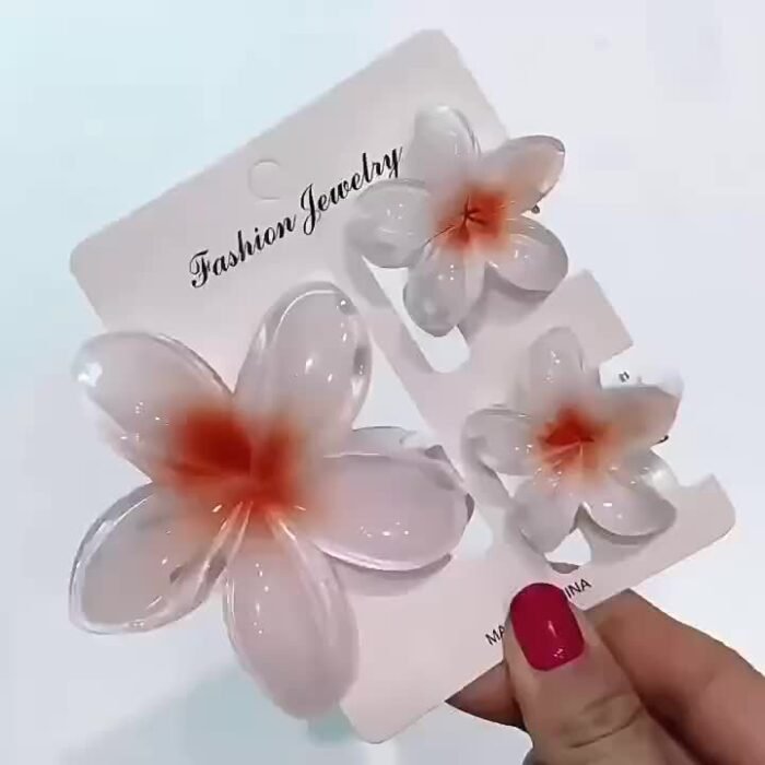 3pcs Floral Hair Clip Set - Cute Plastic Flower Pins with Colorful Egret Designs, Perfect for Half-Up Hairstyles, Stylish Hair Accessories|Vibrant Hair Pins|Durable Plastic - Image 11