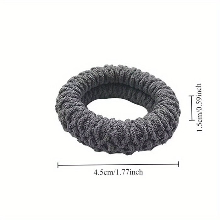 5pcs Set of Korean Style High Elasticity Plus Wide Thickened Hair Ties, Hair Rings, Durable, Simple and Advanced Hair Ropes for Women'S Hair Accessories - Image 4