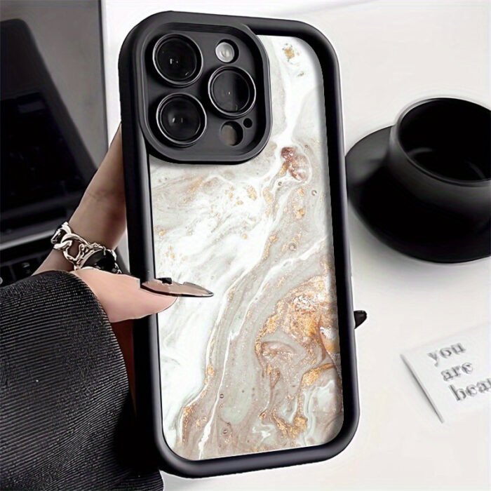A Marble-Patterned Matte Phone Case Designed for Iphone Models 16, 15 Pro Max, 14 Plus, 13, 12, 11, XS, XR, X, 7, 8, SE 2020, And - Image 8