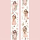 1 Roll/Pack, 8 Rolls/Pack Bouquet Girl Series PET Tape, Cute Artistic INS Style Girl Floral Material, Scrapbook Sticker