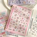 16 Sheets Little Nose Bridge 3.0 Sticker Book - Cute Cartoon & Travel-Themed Decals for Journals, Planners & DIY Crafts, Matte Finish, Self-Adhesive Paper, Perfect for Holiday & Birthday Gifts