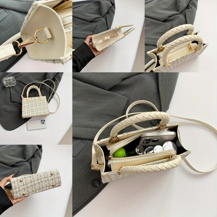 Gentle Light Luxury Small Fragrance Fashion Felt Handbell Bag - Autumn Winter 2024 New Crossbody Shoulder Bag for Female - Image 8