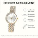 Elegant Women'S Quartz Watch with Roman Numerals, Zinc Alloy Strap, Golden-Tone Disc Case, and Minimalist Design - Perfect for Casual or Formal Wear, Ladies Watches