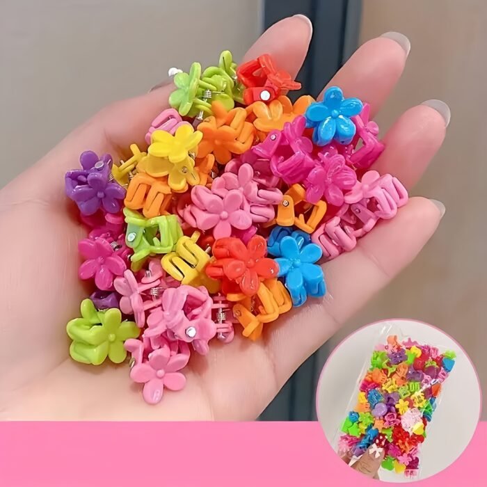 30 colorful small flower hair clips, children's butterfly and star hair clips, cute and sweet hair accessories - Image 7