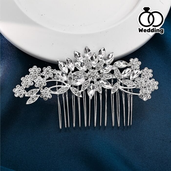Elegant Exquisite Romantic Glamorous Flower Hair Comb, Women Girls Casual Party Wedding Supplies, Princess Fairy Style Bridal Fresh Hair Accessories, Gift Photo Props - Image 21