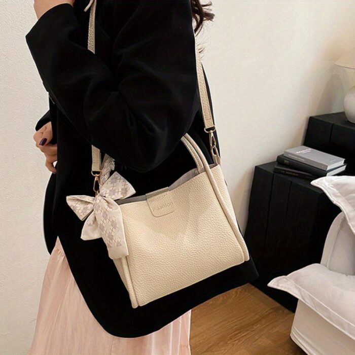 Retro Niche Scarf Handbag, Fashionable Simple Versatile Shoulder Bag for Daily Commute, Commuter Handbag | Retro Style Handbag | Polyester Lined Interior, Purse - Image 12
