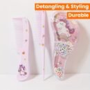 3pcs Cartoon Hair Comb Set - Wet & Dry Use, Detangling & Styling Brushes for All Hair Types, Durable ABS Plastic Handle, Perfect Gift Idea