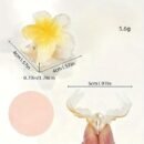 [Sweet | Colored] 6pcs Sweet Colored Frangipani Flower Resin Hair Clips | Suitable For Party, Holiday Hair Styling | Perfect Gifts For Girls