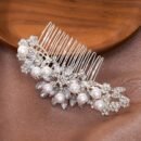 Elegant Exquisite Romantic Glamorous Flower Hair Comb, Women Girls Casual Party Wedding Supplies, Princess Fairy Style Bridal Fresh Hair Accessories, Gift Photo Props