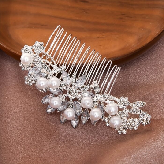 Elegant Exquisite Romantic Glamorous Flower Hair Comb, Women Girls Casual Party Wedding Supplies, Princess Fairy Style Bridal Fresh Hair Accessories, Gift Photo Props - Image 13