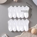 1 pair/6 pairs Women's boat socks spring and summer shallow-cut low-top lightweight breathable sweat-absorbing ankle socks short tube plain color simple soft comfortable Women's socks