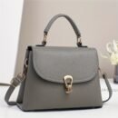 Minimalist Apricot Or Earthy Yellow Handbag with Adjustable Strap, Zipper Closure, Polyester Lining, No Pattern, No Printing, Edge Painted