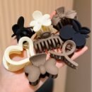 8pcs promotional hair claw set - bow, flower, and heart shape, suitable for daily and casual wear - fashionable for girls all year round.Cute girl hair clip