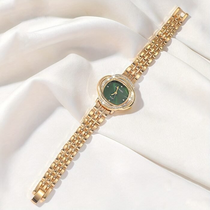 Elegant Women's Quartz Watch with Rhinestone Accents - Chic Zinc Alloy Bracelet Design, Perfect for Dates, Parties & Birthday Gifts, Unique, Fashion, Elegant Style - Image 13