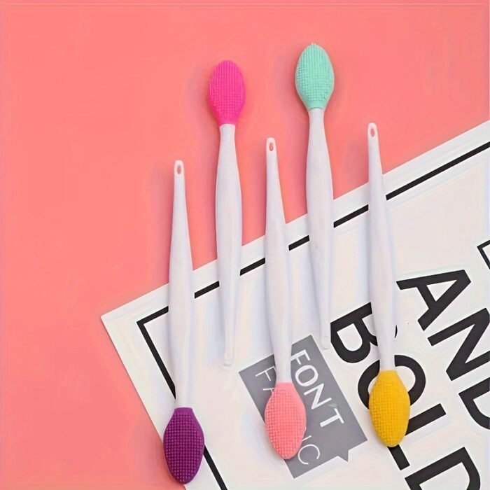 Silicone Facial Cleansing Brush | 2-in-1 | Silicone | Soft Dual-Sided Exfoliating Face Scrubber Formaldehyde-Free Unscented | for Blackhead and Nose Hair Removal Gentle Cleansing - Image 8