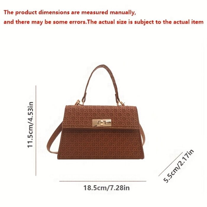 Elegant White Crossbody Bag with Golden-Tone Hardware & Floral Embossed Design - Versatile Women'S Shoulder Bag for Walking, Shopping, Travel, and Parties - Lock Closure, Detachable Strap, Everyday Carry Bag | Elegant Women'S Bag | Glossy Finis - Image 7