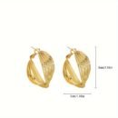 Elegant Golden-Tone Textured Hoop Earrings for Women - Perfect for Parties, Daily Wear & Special Occasions, Banquets, Music Festival, Travel Photography