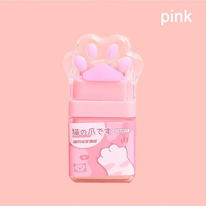 1pc Cat Paw Cute Roller Eraser Girl Pencil Eraser Rubber Cartoon Pen Eraser Supplies Prizes Office Eraser Gift giving - Image 5