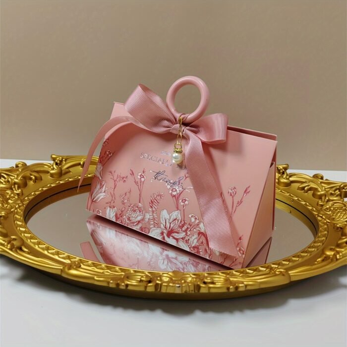 20pc Small And Large Multi-colored Hot Stamping Paper Gift Boxes, European-style Triangular Pearl Floral Hand-held Candy Boxes, Muffins, Candles, Jewelry Gift Packaging Boxes For Mother's Day, Weddings, Birthdays, Anniversaries, And Holiday Parties. - Image 11