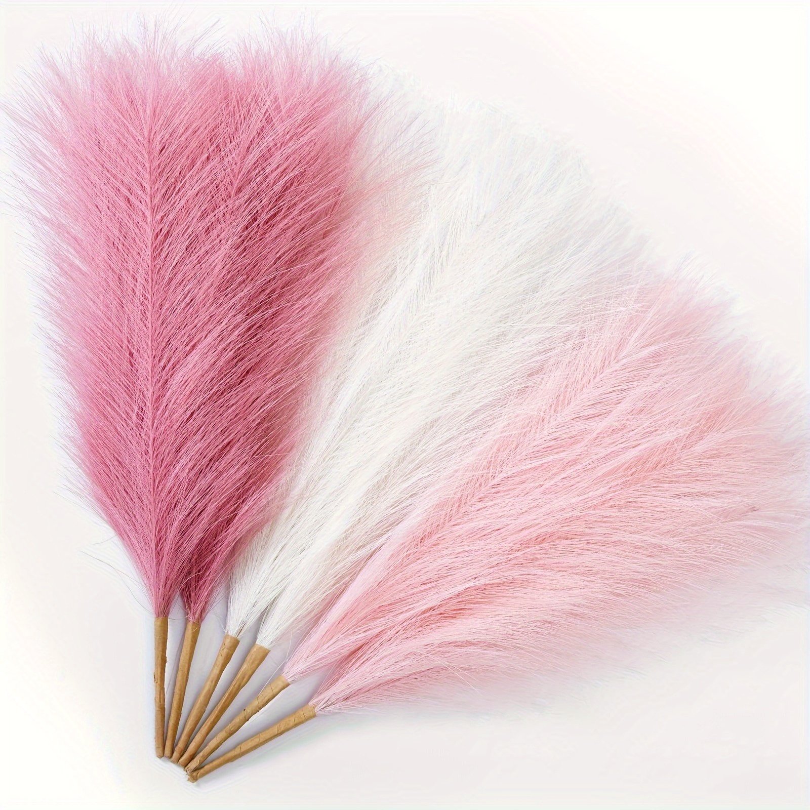 3/12/21-Pack 17.7 Inch/45Cm Artificial Pampas Grass - Mixed Colors (White, Blush, Deep Pink) Fluffy Boho Wedding Centerpieces, Home Decor, Vase Filler for Indoor/Outdoor, Mother'S Day, Valentine'S Gifts