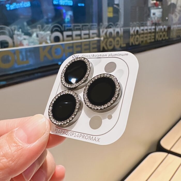 Shiny Diamond iPhone 16 15 14 13 12 11 Pro Max Camera Lens Protector, Protective Case - Image 2