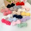 Ladies' Facial Headband Multiple Options - 1pc Towel Cloth Headband 2pcs Set Wristband, for Washing Face, Skincare, Makeup, Bowknot Spa Hairband, Preventing Liquid Overflowing from Arms