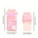1pc Cat Paw Cute Roller Eraser Girl Pencil Eraser Rubber Cartoon Pen Eraser Supplies Prizes Office Eraser Gift giving
